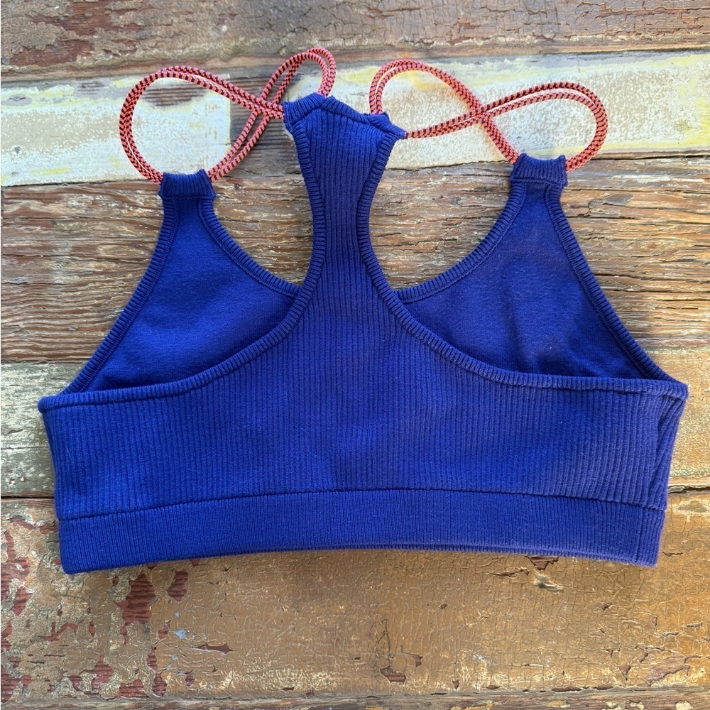 IVY PARK X adidas Ribbed Knit Legacy Indigo Sports Bra Top | Size Large - Picture 8 of 8